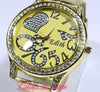 Heart shape-designed Crystal-Plated Wristwatch