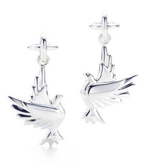 Fashion silver (925) bird earrings