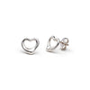 Fashion hollow heart sterling silver earrings in two size