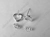 Fashion hollow heart sterling silver earrings in two size