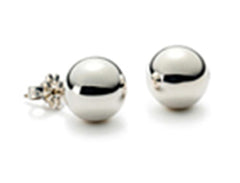 Fashion modeling white gold earrings-pearl