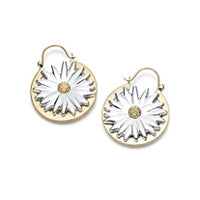 Fashion modeling glittering earrings